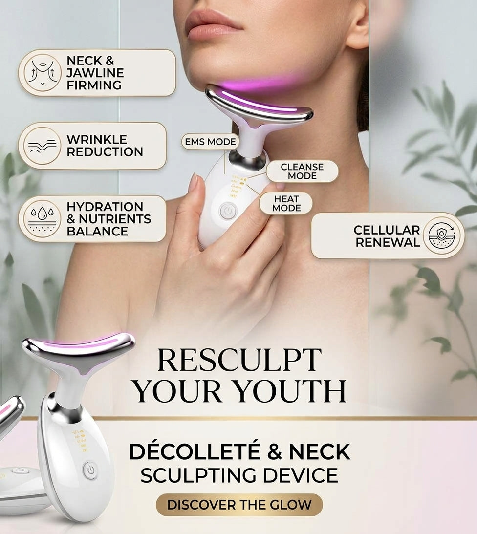 NeckGlo™ Face & Neck LED Beauty Massager